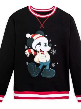 Disney Black Sweatshirt with Red and White Trim xl kids, small women’s